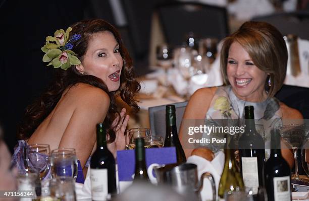 American journalist and author Katie Couric and actress Ashley Judd attend the annual White House Correspondent's Association Gala at the Washington...