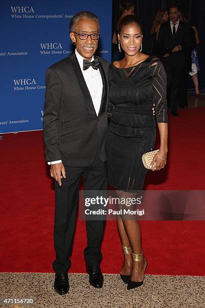 Al Sharpton and Aisha McShaw attend the101st Annual White House Correspondents' Association Dinner at the Washington Hilton on April 25, 2015 in...