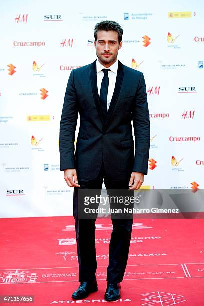 Rodrigo Guirao attends the 'Solo Quimica' premiere during the 18th Malaga Spanish Film Festival at the Cervantes Theater on April 25, 2015 in Malaga,...