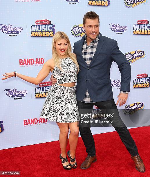 Witney Carson and Chris Soules attend the 2015 Radio Disney Music Awards at Nokia Theatre L.A. Live on April 25, 2015 in Los Angeles, California.