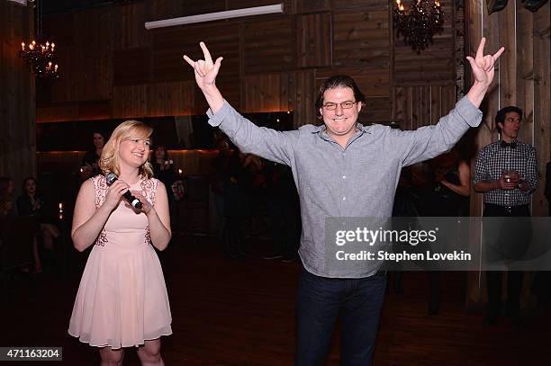 Tribeca Film Festival producer Cara Cusumano and producer Darin Hallinan attend the wrap party and audience award during the 2015 Tribeca Film...