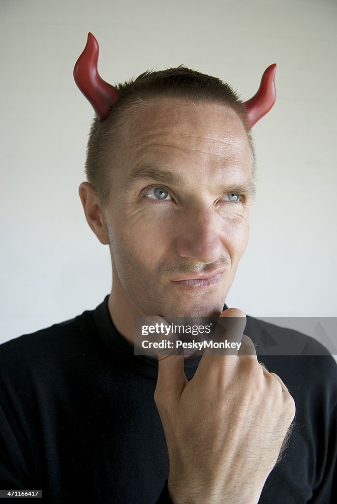 Pesky Guy with Devil Horns