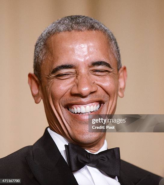 President Barack Obama attends the annual White House Correspondent's Association Gala at the Washington Hilton hotel April 25, 2015 in Washington,...