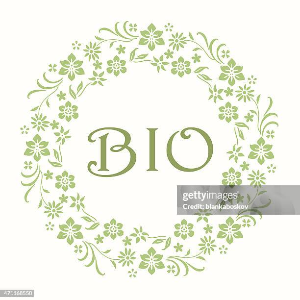 bio-frame - kräutermedizin stock-grafiken, -clipart, -cartoons und -symbole