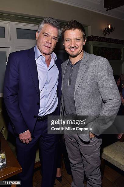 Actors Ray Liotta and Jeremy Renner attend the 2015 Tribeca Film Festival closing night after party for GoodFellas, co-sponsored by Infor and Roberto...