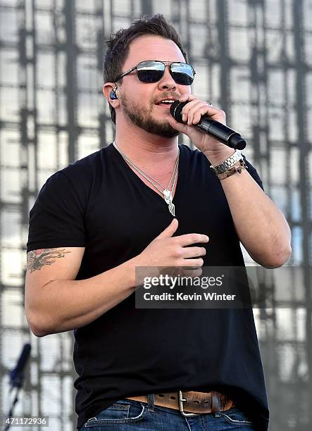 Eli Young Band performs onstage during day two of 2015 Stagecoach, California's Country Music Festival, at The Empire Polo Club on April 25, 2015 in...