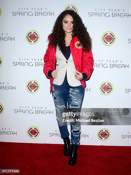 Actress Madison Pettis attends City Year Los Angeles Spring Break at Sony Studios on April 25, 2015 in Los Angeles, California.