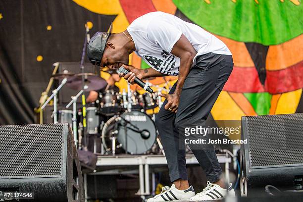 Luke James performs at the New Orleans Jazz & Heritage Festival at the Fair Grounds Race Course on April 25, 2015 in New Orleans, Louisiana.