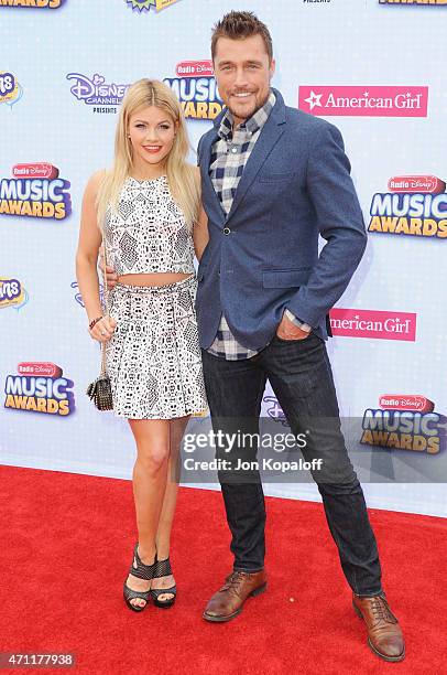 Dancer Witney Carson and Chris Soules arrive at the 2015 Radio Disney Music Awards at Nokia Theatre L.A. Live on April 25, 2015 in Los Angeles,...