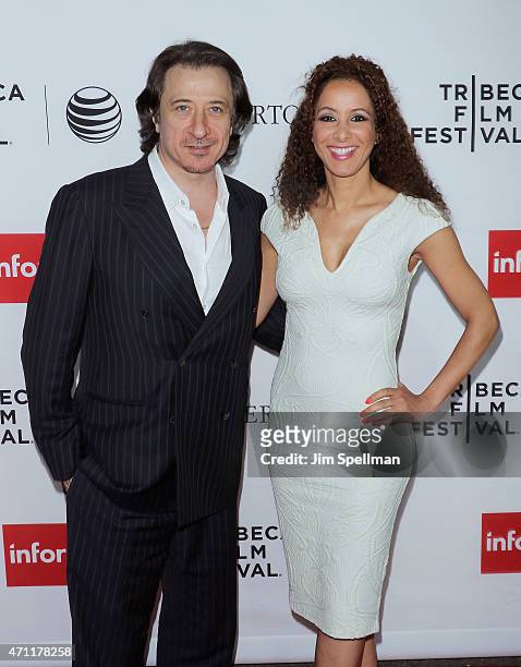 Actor Federico Castelluccio and wife Yvonne Maria Schaefer attend the 2015 Tribeca Film Festival closing night: "GoodFellas" at Beacon Theatre on...