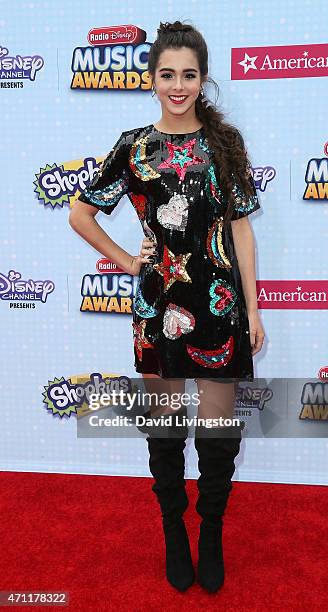 Singer Sammi Sanchez attends the 2015 Radio Disney Music Awards at Nokia Theatre L.A. Live on April 25, 2015 in Los Angeles, California.