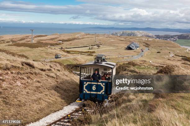 great orme tram no.6 - great orme stock pictures, royalty-free photos & images