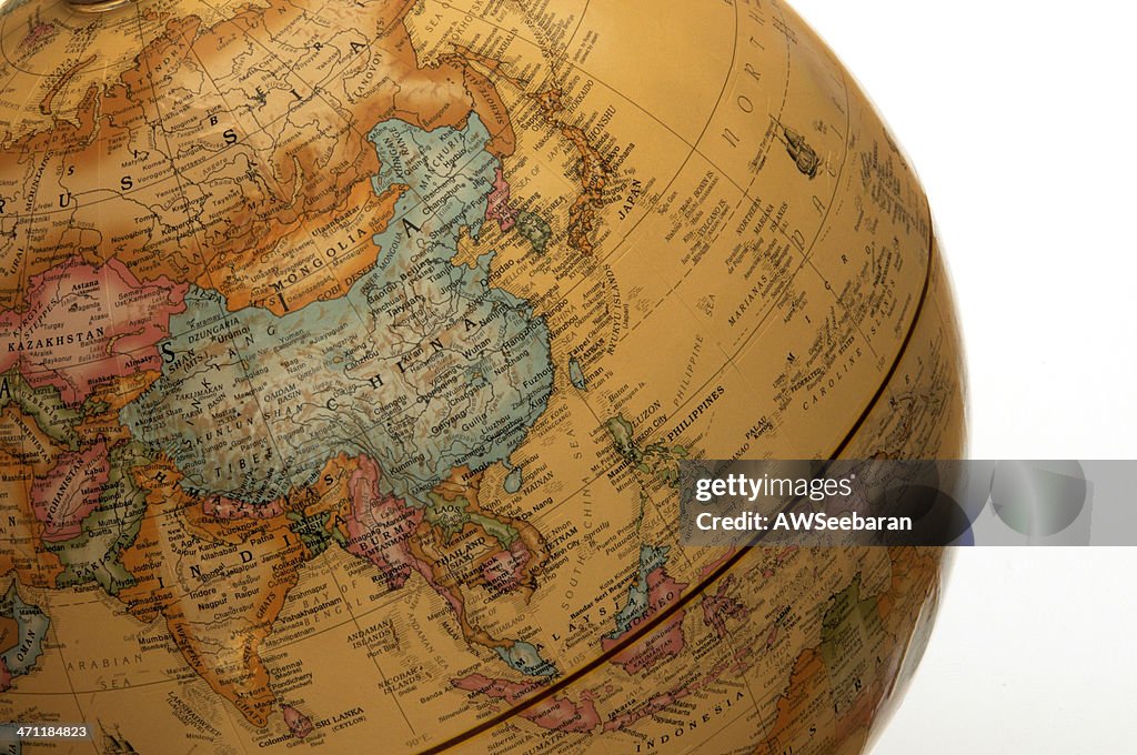 Asia Pacific on Globe