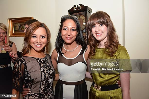 Teresa Davis , Cherie Grissett and Sarah Corley attend the IJReview & Discus Speakeasy Party on April 25, 2015 in Washington, DC.