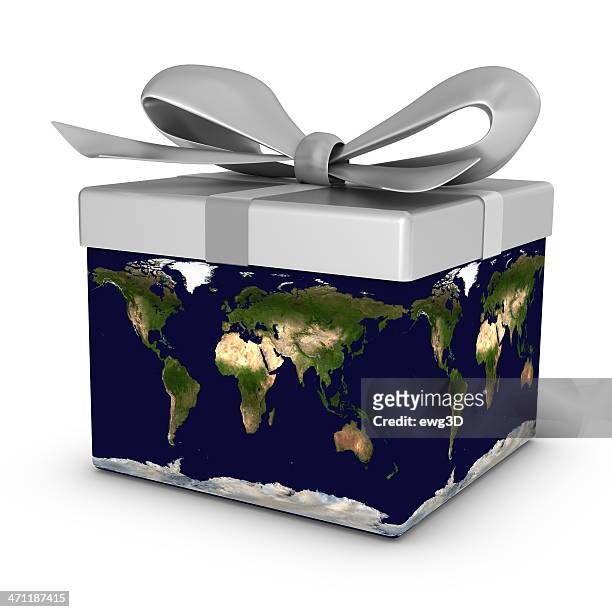 present and world - global gift stock pictures, royalty-free photos & images