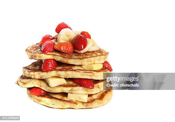 pancake stack - pancakes stockfoto's en -beelden