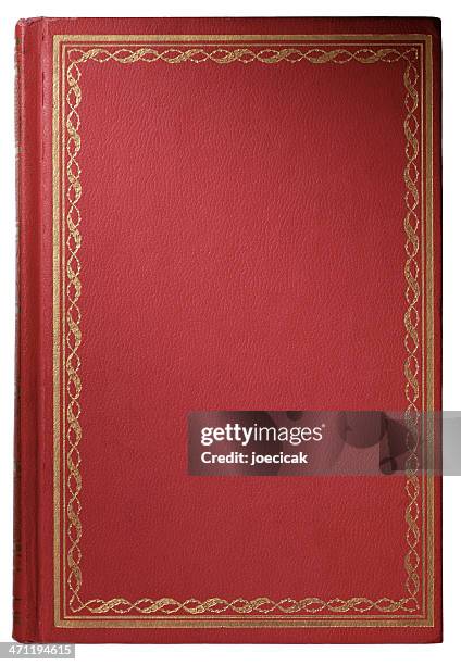 antiguo libro rojo - book cover fotografías e imágenes de stock