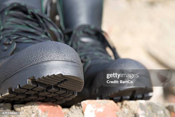 work boots with steel toe. - work boot stock pictures, royalty-free photos & images