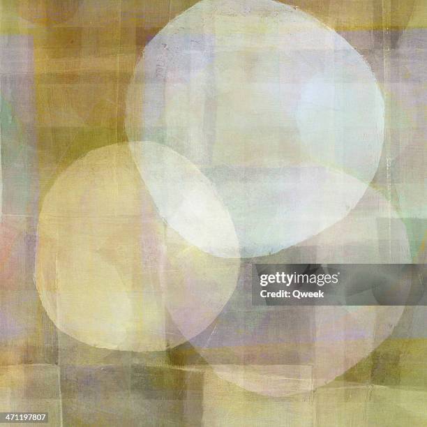 three white circles - abstract paintings stockfoto's en -beelden