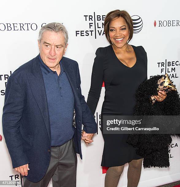 Tribeca Film Festival Co-founder Robert De Niro and Grace Hightower attend the closing night screening of 'Goodfellas' during the 2015 Tribeca Film...