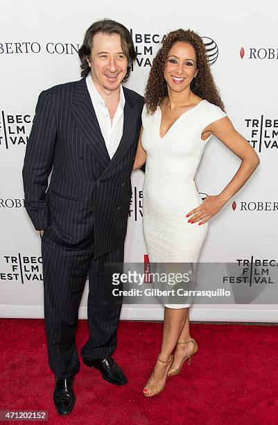 Actors Federico Castelluccio and Yvonne Maria Schaefer attend the closing night screening of 'Goodfellas' during the 2015 Tribeca Film Festival at...
