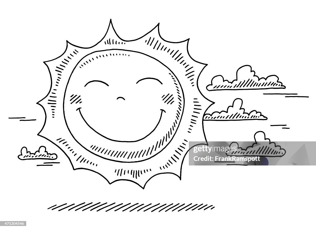 Happy Cartoon Sun Drawing High-Res Vector Graphic - Getty Images Happy Cartoon Sun Drawing High-Res Vector Graphic - Getty Images