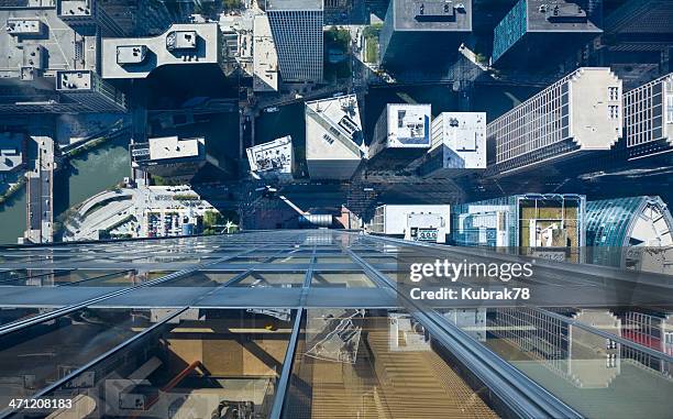 tejados de chicago - willis tower fotografías e imágenes de stock