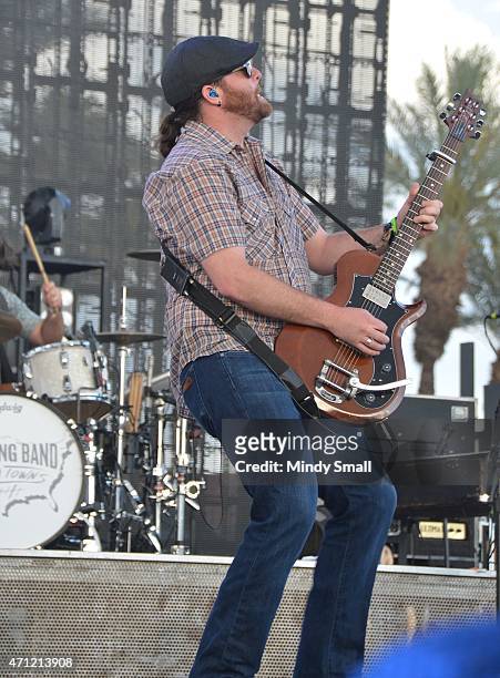 Lead guitar player, James Young of the Eli Young Band performs during Stagecoach California's Country Music Festival, day 2 at The Empire Polo Club...