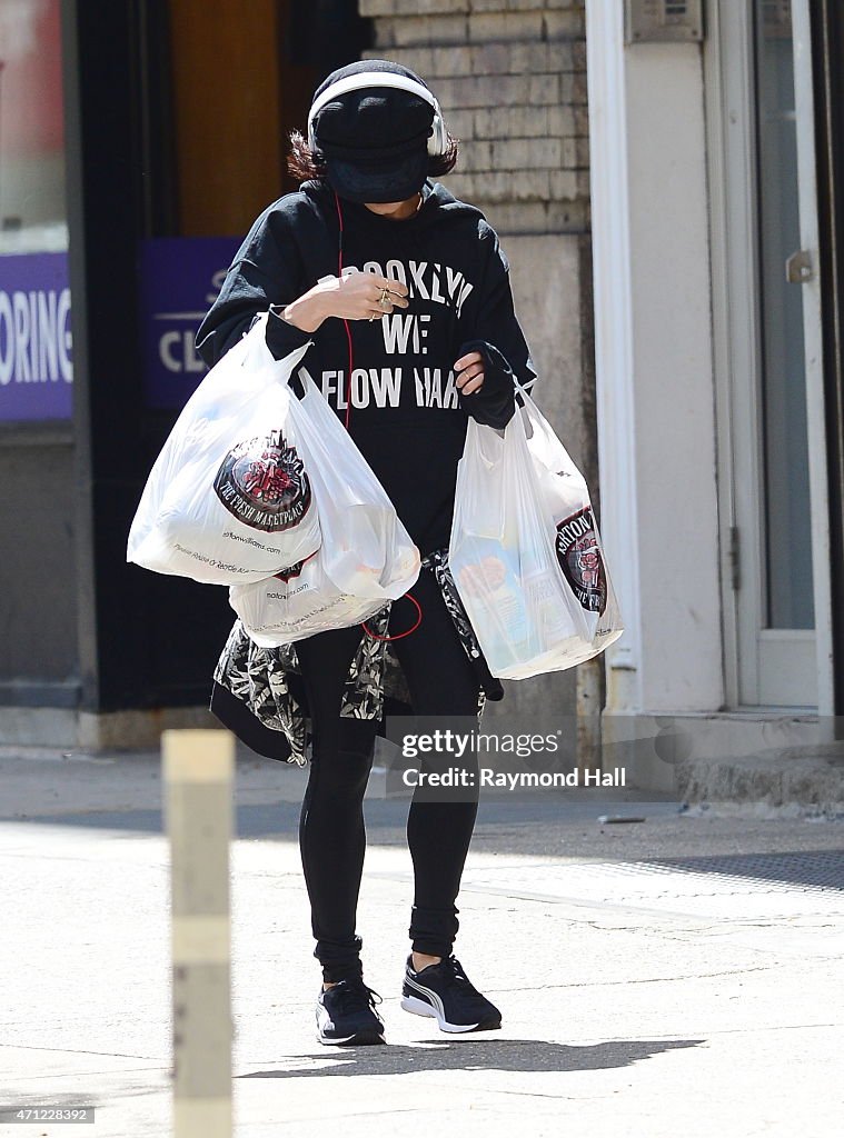 Celebrity Sightings In New York City - April 26, 2015