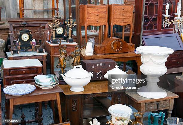 flea market - antique shop stock pictures, royalty-free photos & images