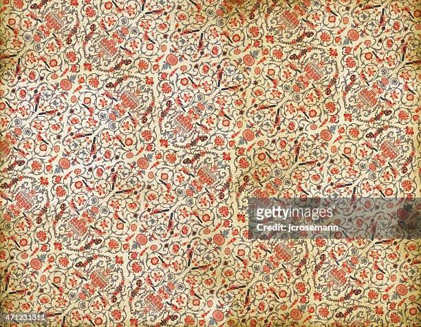 traditional persian background - dirty carpet stock illustrations