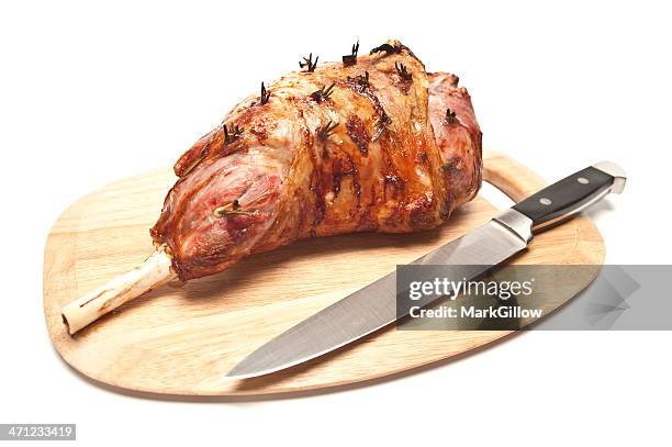 roast leg of lamb - leg of lamb 個照片及圖片檔