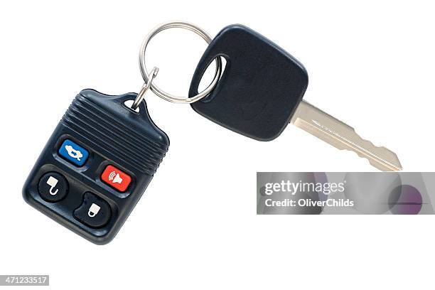 isolated car key and remote. - car keys stock pictures, royalty-free photos & images