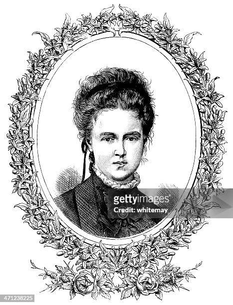 illustrations, cliparts, dessins animés et icônes de grande-duchesse maria de russie (victorian gravure sur bois - peuple de russie