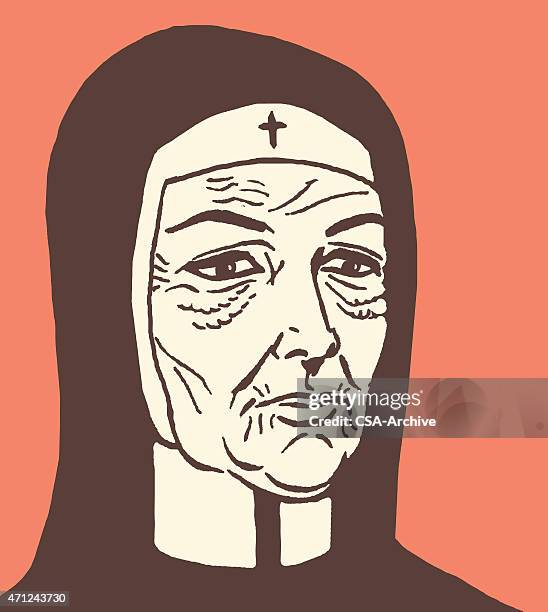 now - nun stock illustrations
