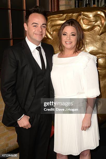 Ant McPartlin and Lisa Armstrong arrive for the BAFTA TV Craft Awards, at The Brewery on April 26, 2015 in London, England.