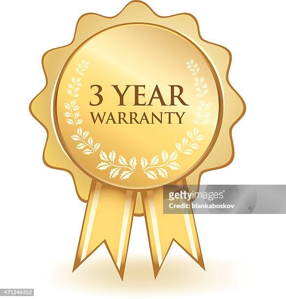 three year warranty - three year stock illustrations