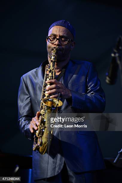 Kenny Garrett performs on stage at the New Orleans Jazz and Heritage Festival on April 25, 2015 in New Orleans, United States