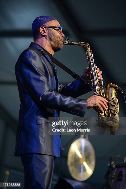 Kenny Garrett performs on stage at the New Orleans Jazz and Heritage Festival on April 25, 2015 in New Orleans, United States