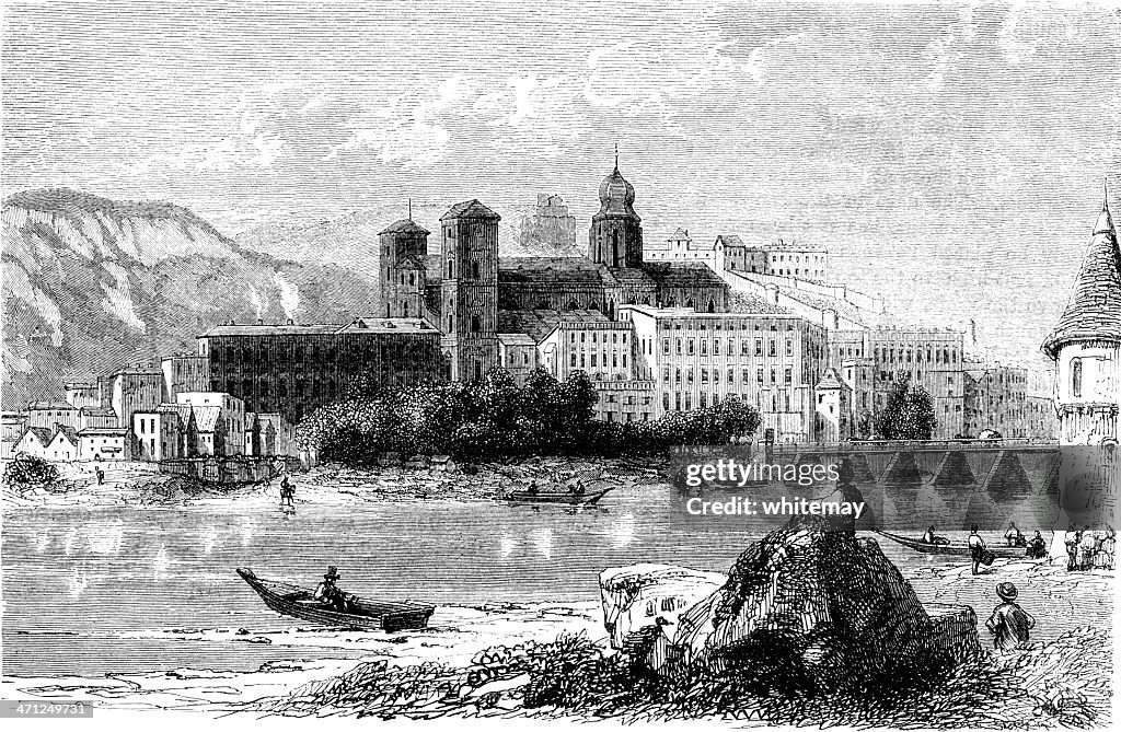 Passau, Lower Bavaria (Victorian illustration)