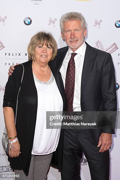 Paul Breitner and his wife Hildegard attend the Felix Burda Award 2015 at Hotel Adlon on April 26, 2015 in Berlin, Germany.