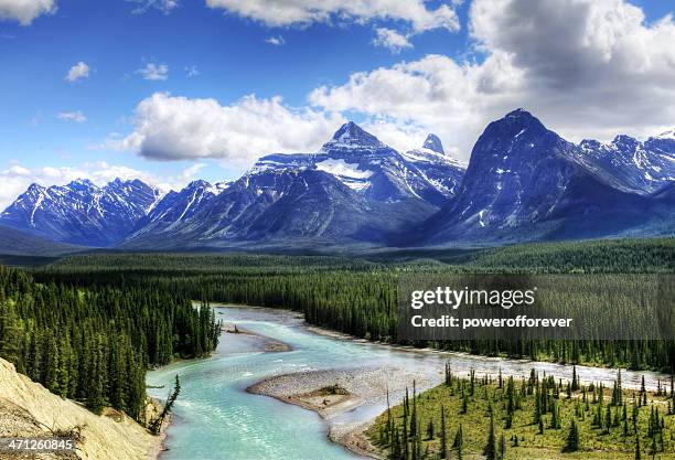 jasper national park landscape - hdr - jasper national park stock pictures, royalty-free photos & images