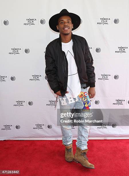 Dancer Lil Buck attends Tribeca Talks After The Movie:Les Bosquets during the 2015 Tribeca Film Festival at SVA Theater on April 26, 2015 in New York...