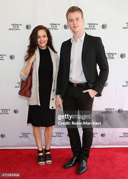 Dancer Lauren Lovette and Chase Finlay attend Tribeca Talks After The Movie:Les Bosquets during the 2015 Tribeca Film Festival at SVA Theater on...