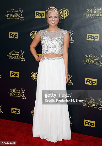 Actress Kelli Goss attends The 42nd Annual Daytime Emmy Awards at Warner Bros. Studios on April 26, 2015 in Burbank, California.