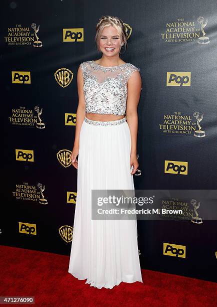 Actress Kelli Goss attends The 42nd Annual Daytime Emmy Awards at Warner Bros. Studios on April 26, 2015 in Burbank, California.