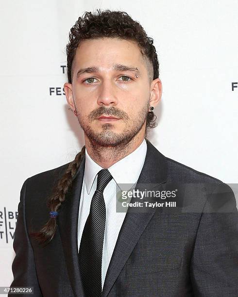 Executive producer Shia LaBeouf attends the world premiere of "LoveTrue" during the 2015 Tribeca Film Festival at SVA Theatre 2 on April 16, 2015 in...