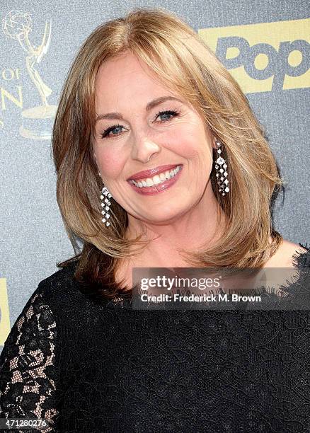 Actress Genie Francis attends The 42nd Annual Daytime Emmy Awards at Warner Bros. Studios on April 26, 2015 in Burbank, California.