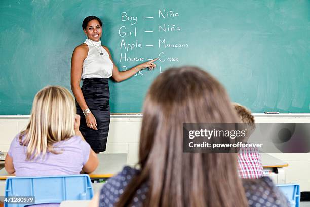 spanish class - spanish stockfoto's en -beelden