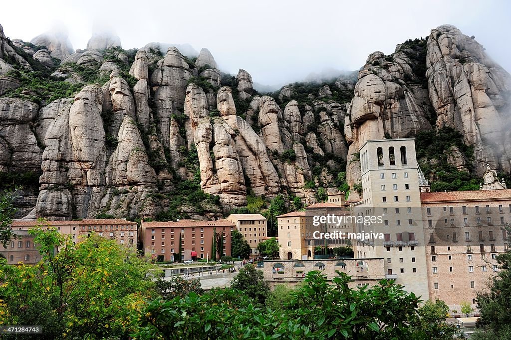 Panoramic view of Monserrat Monastery